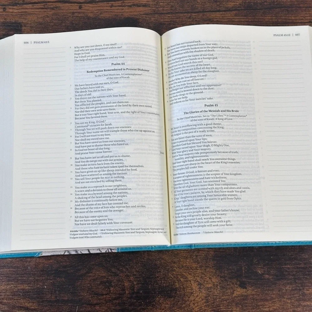 NKJV Journal the Word Bible Cloth Blue Floral Christianity Jesus Religion God